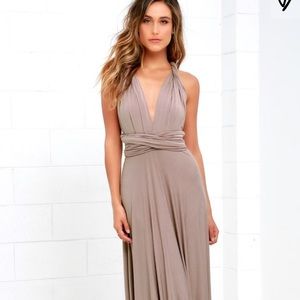 Lulu’s Taupe Maxi ✨🍾🥂✨